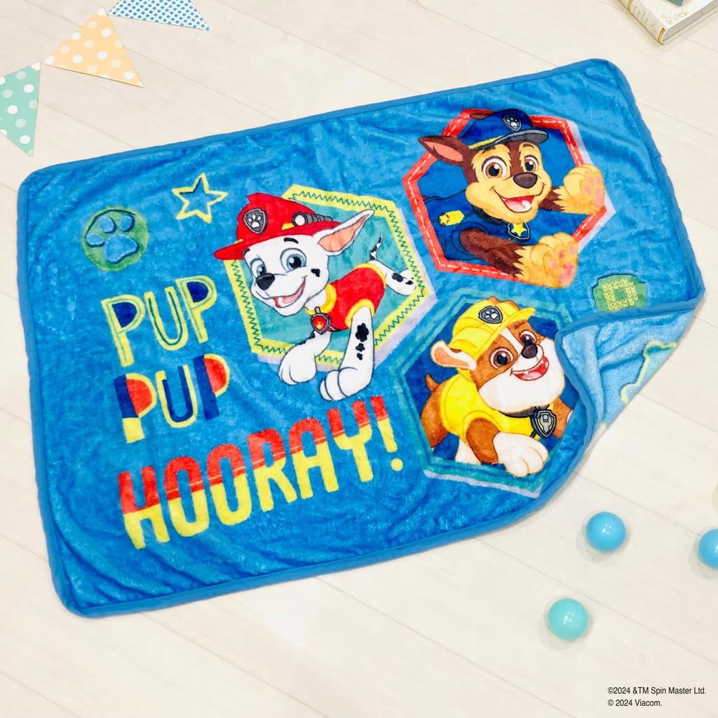 MORIPiLO Paw Patrol Lap Blanket Soft Summer Winter Air Conditioning Character by Morishita Pillows (Chase & Rubble, Flannel) Cute, Warm, & Blanket,