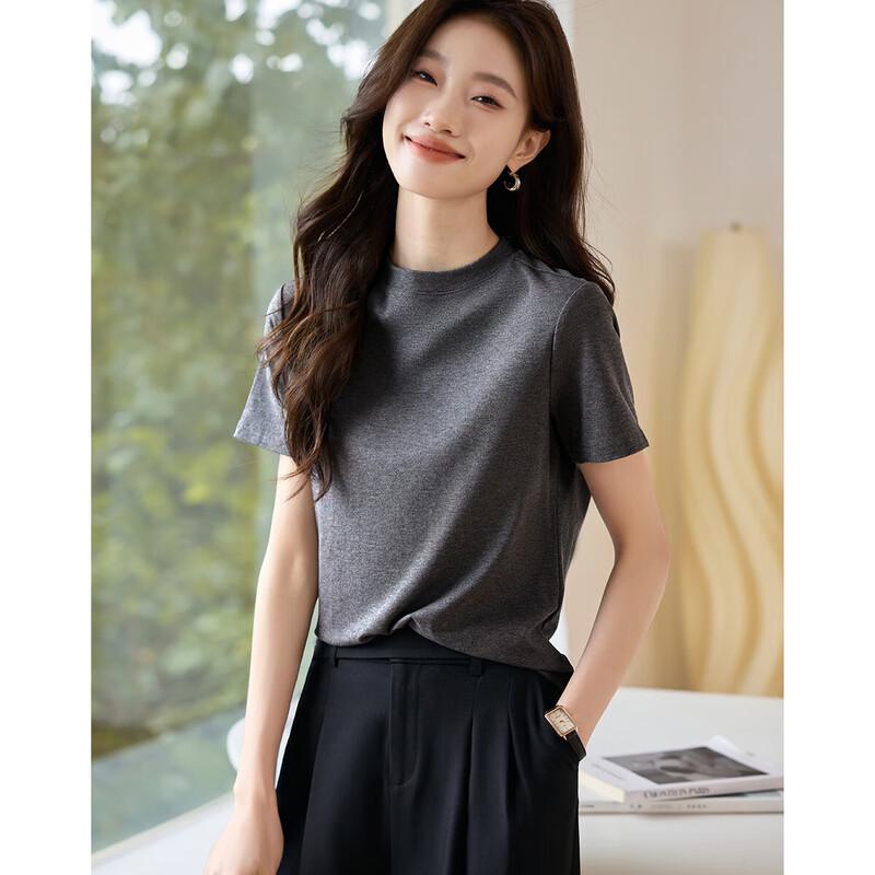 Mohanyimei Women s Versatile Basic T-Shirt M
