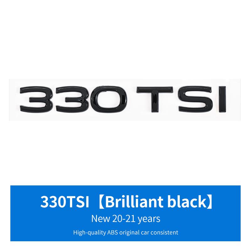 New ABS Letters Emblem 280TSI 330TSI 380TSI Rear Trunk Badge Sticker for VW volkswagen GOLF Series Car Styling Decoration NG5