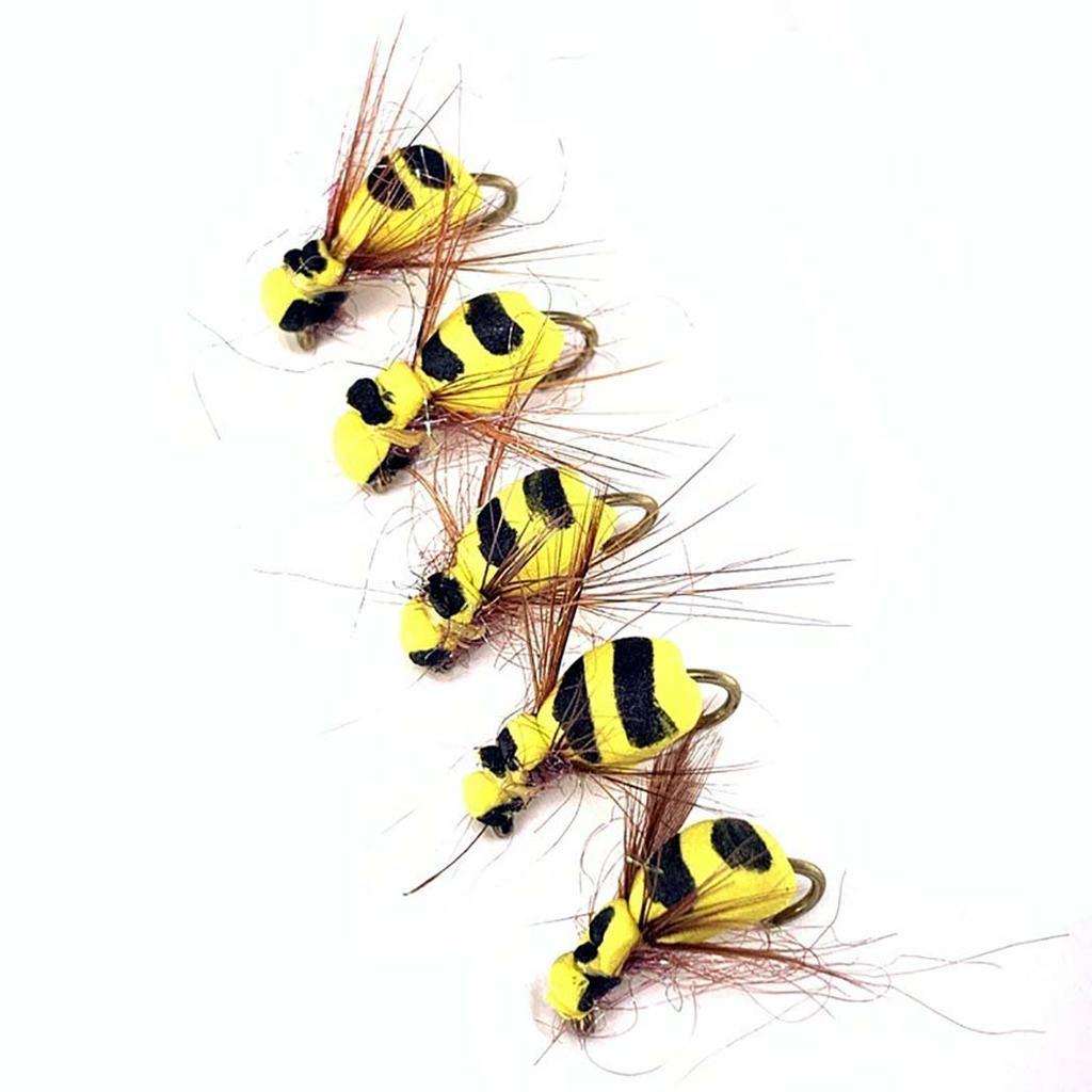 10/15/20/25Pcs Artificial Floating False Bee Lure Bait Fishing For Trout/Bass Flies Fishing Lure Bait