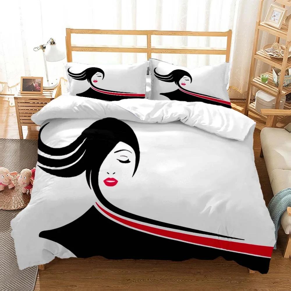 Ladies' Graceful and Elegant Style, Exquisite Printed Polyester Bedding, High-end Atmospheric Bed Sheet Set, Soft Andcomfortable