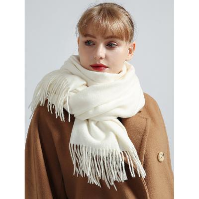 New Autumn And Winter Women'S Versatile Fashion Trend Tassel Scarf Shawl For Warmth Solid Color Thick Wool Good Quality High Cost-Effectiveness