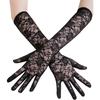 Women's Black Mesh Lace Bridal Gloves & Arm Sleeves - Elegant Evening Dress and Wedding Accessories