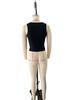 Y2K Style Square Neck Button Sleeveless Camisole for Women