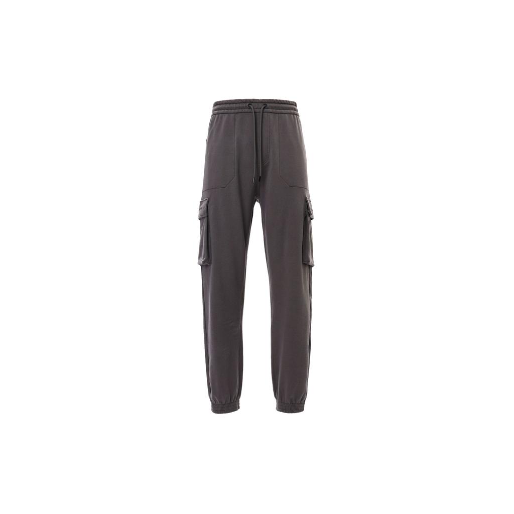 Calvin Klein Solid Color Drawstring Casual Pants Men bottoms Graphite-Gray J325056-PSM