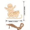 DIY Paintable Wooden Christmas Tree Ornaments Blank Art Craft Wood Slices for Hanging Festive Decor Xmas Trees