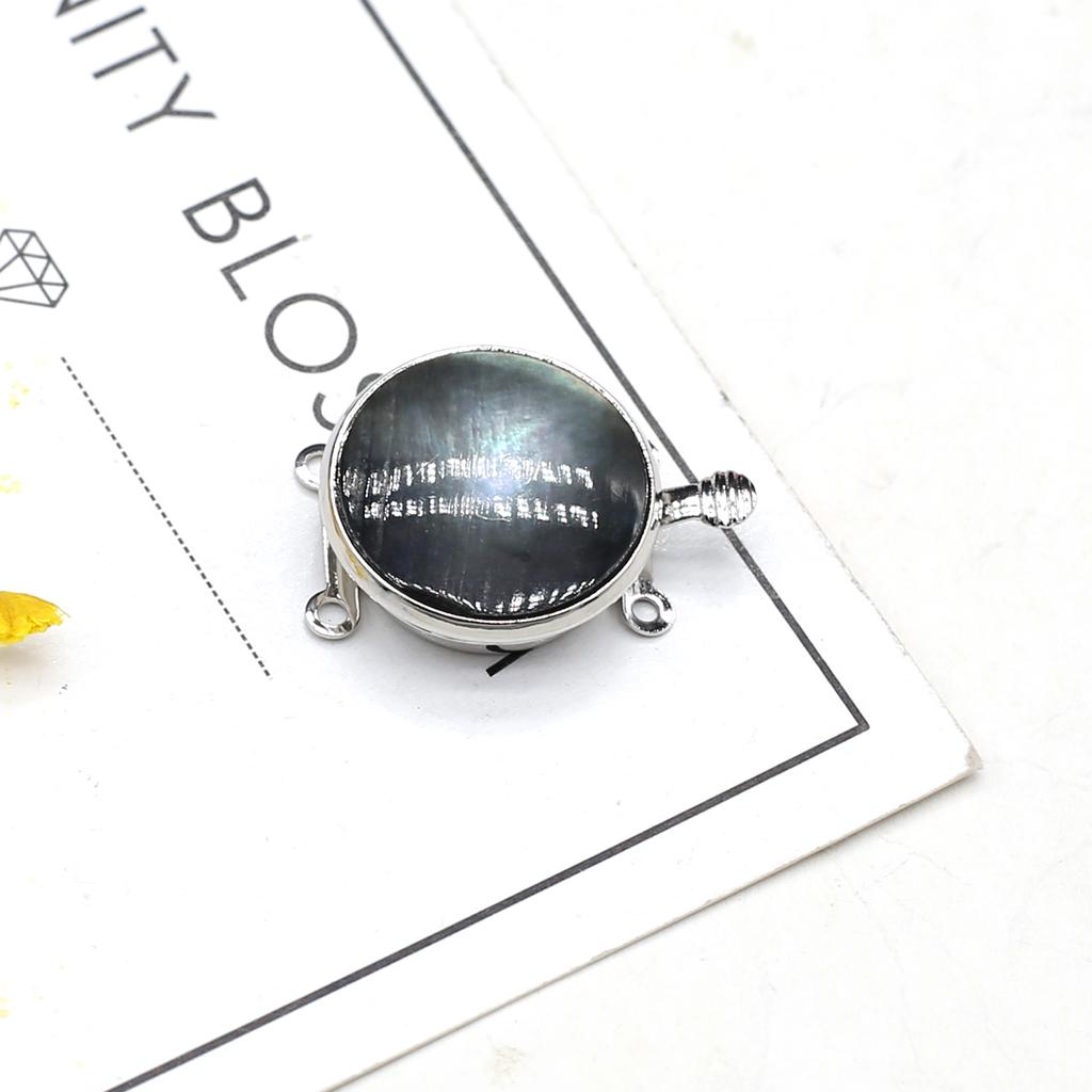 Natural Abalone Shell Pendant Necklace Connection Buckle Jewelry Circular Shape Choker Necklaces Trendy Elegant Gift Ideas Jewelry