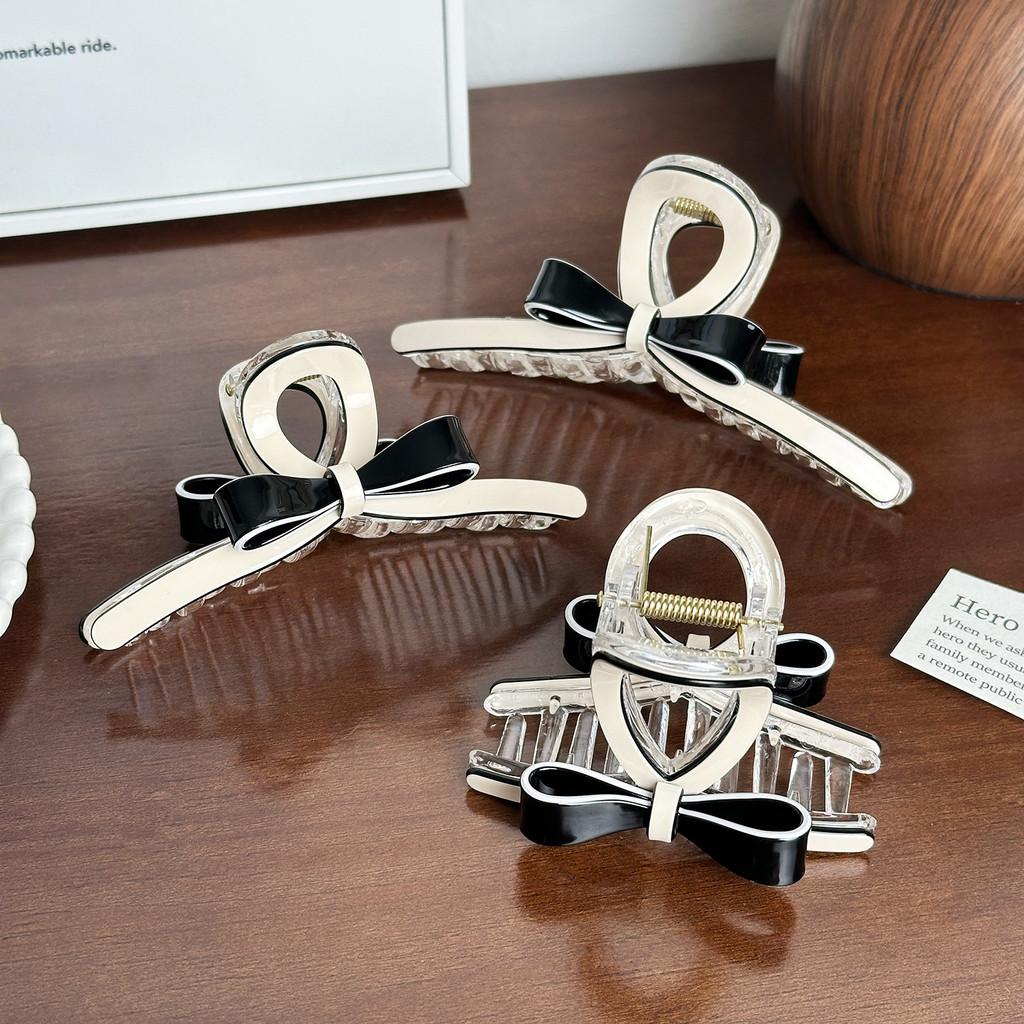 Premium Acetate Hair Claw Clip With Beautiful Bow For Sophisticated Women's Hair Accessories