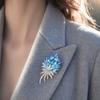 Elegant Crystal Wheat Sheaf Brooch Fashion High-End Lapel Pin Decorative Clothing Accessory for Jackets Coats and Dresses