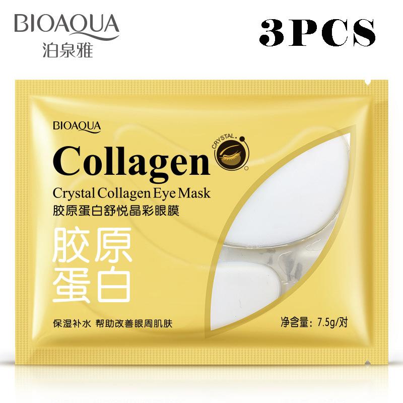 

BIOAQUA Догляд за очима Темні кола Проти набряклості Антивікова кристалічна колагенова маска для очей 3PCS
