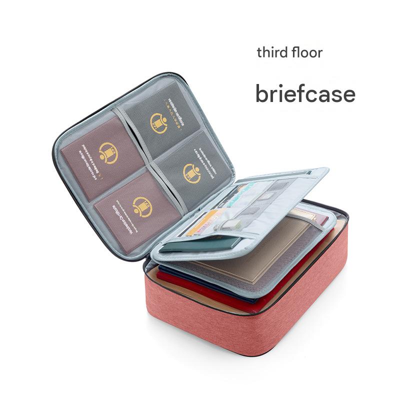 Multi-Layer Document Organizer Bag, Large Capacity Home File Holder, Passport ID Card Storage Case, Multi-Functional Card Holder