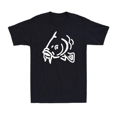 Carp Fishing Silhouette Angler Fisherman Birthday Gift Angling Men's T-Shirt