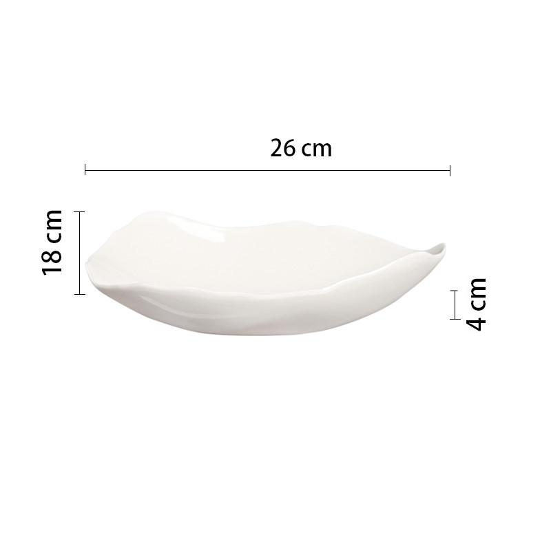 

Ceramic Dinner Dish Cooking Plate Pasta Steak Plate Restaurant Irregular Shape Solid Color Cutlery Snack Dessert Dish 10/12 Inch