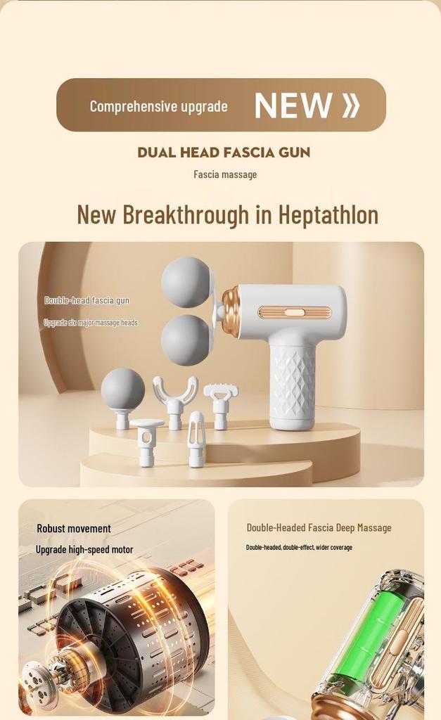 Handheld Angled Fascia Gun: Full Body Electric Massager for Waist, Back, Shoulder, and Neck.