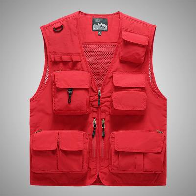 Spring and Autumn New Multi-Pocket Men's Vest Thin Trendy Breathable New Outdoor Mountaineering Waistcoat