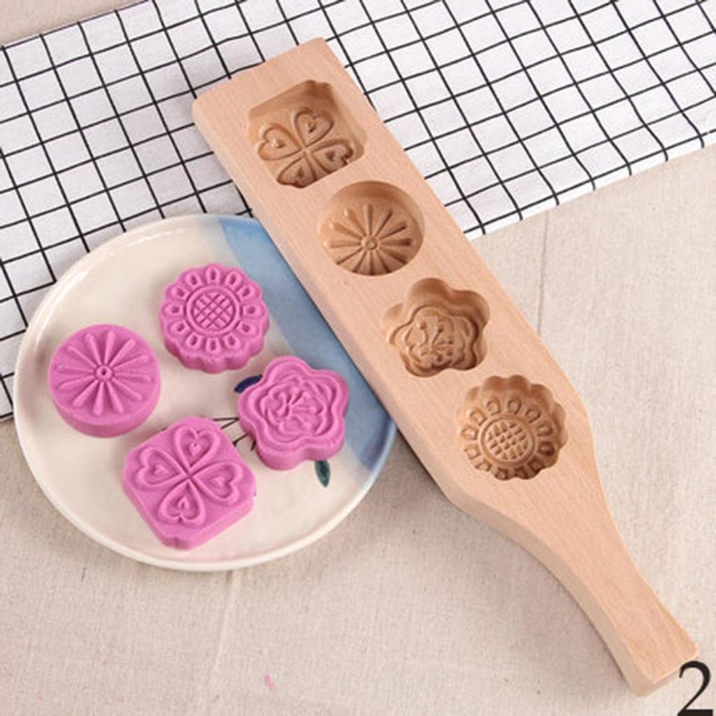 Chocolate Baking Kitchen Wooden Moon Cake Mould Cookie Stamp Mooncake Mold Ma'amoul Form