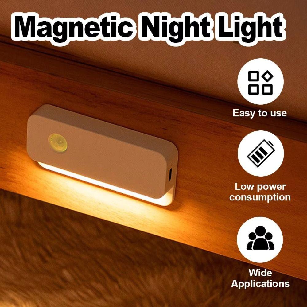 Small Design Magnetic Lights Mini Size Rechargeable Lamp Wireless Lamp Stairs Lighting