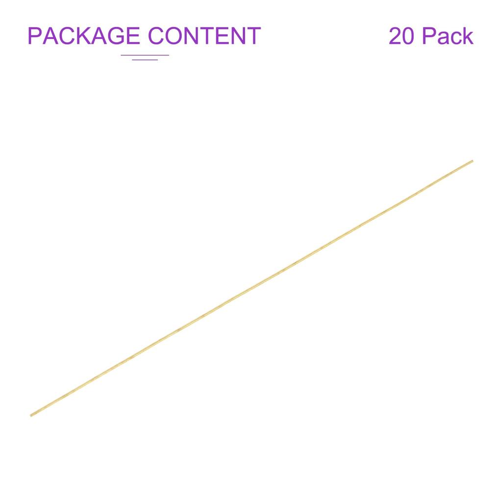 DMiotech x Brass Rods for DIY Welding Lathe Punch Model Automobiles 20-Pack 12-inch 3/32-inch Crafts, Rods, Materials, Shafts, Airplanes, Ships,