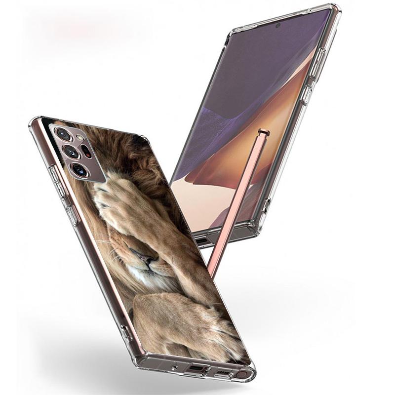 Lion Alpha Male Cub King Phone Case For Samsung Galaxy S24 S25 Edge S26 Ultra S23 S22 S21 Plus S20 FE + Personalized Print Cover