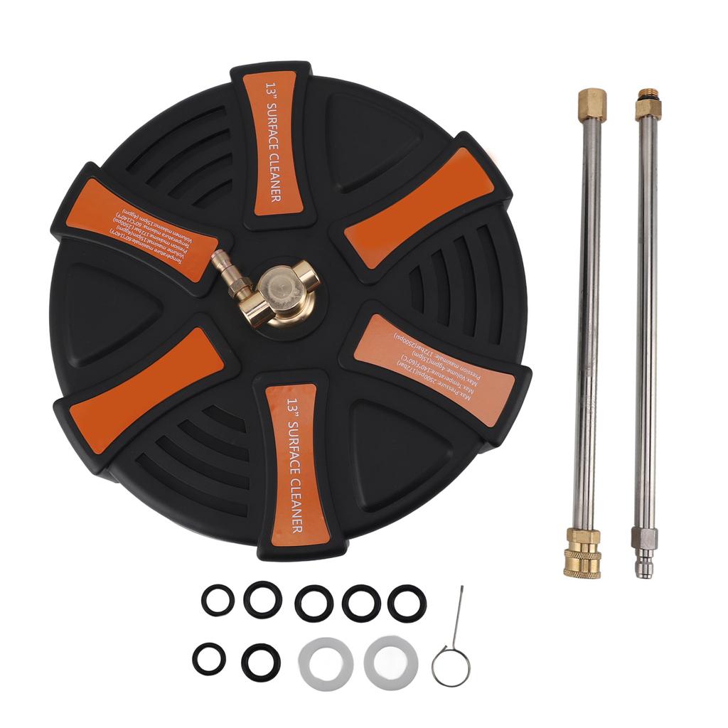 13 Inch Pressure Washer Surface Cleaner 2500PSI Working Pressure 1/4 Inch Quick Plug with 2