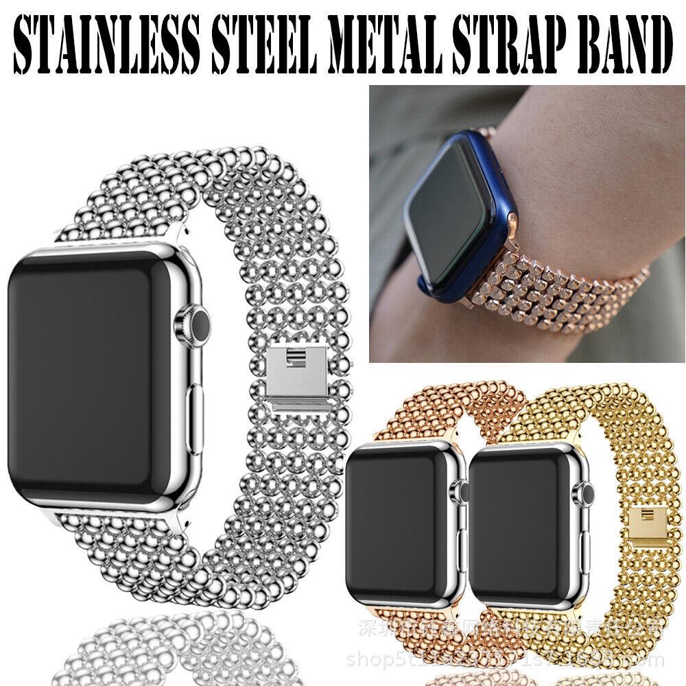 Modny Pasek Stalowy z Pięcioma Perłami dla Apple iWatch, Samsung & Huawei