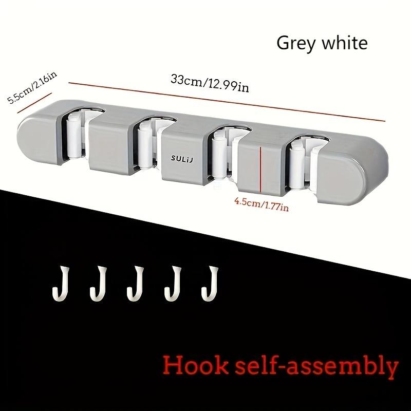 

Сверхпрочный настенный держатель для швабры и метлы с прочным клеем, пластиковая полка для хранения в ванной комнате, крючки для подвешивания инструментов