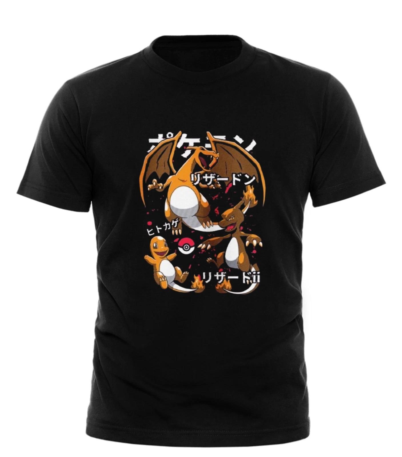 

Charizard T-Shirt cartoon Anime Graphic Tee Japanese Manga Gift all sizes L