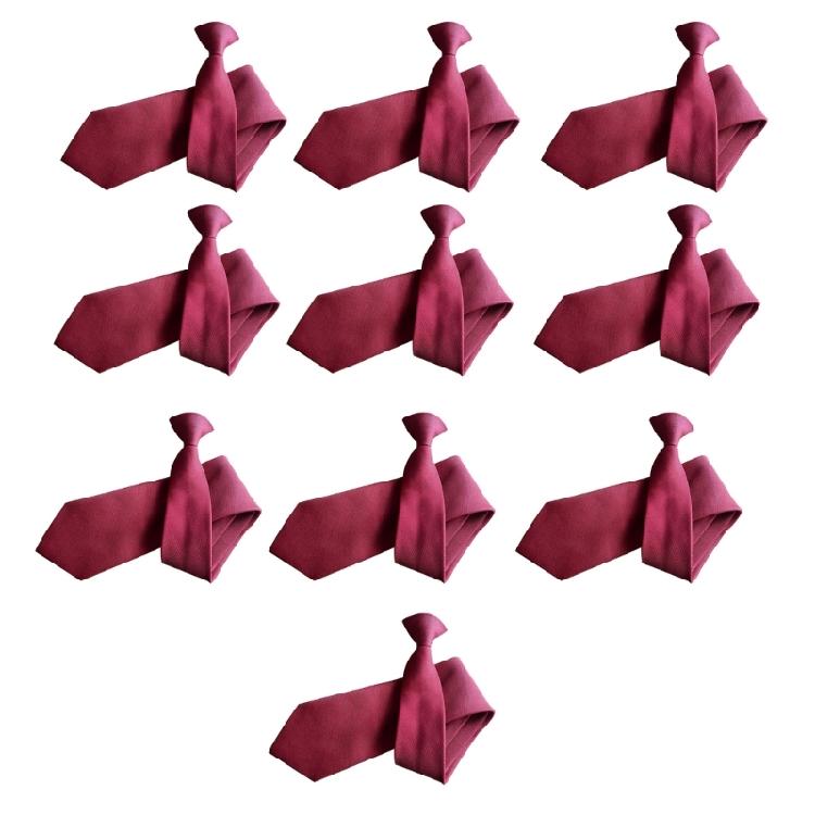 

10Pcs PreTied Necktie With Snap Button Closure Machine Washable Multiuse Styling for Business Meetings Social Event вино красного