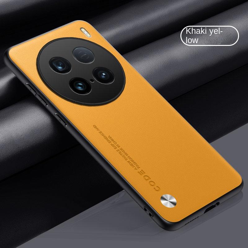 For VIVO X100 Ultra Case Soft Vegan Leather Grain Slim Protective Back Cover Case For VIVO X100 X90 Pro Plus Full Cover Shell