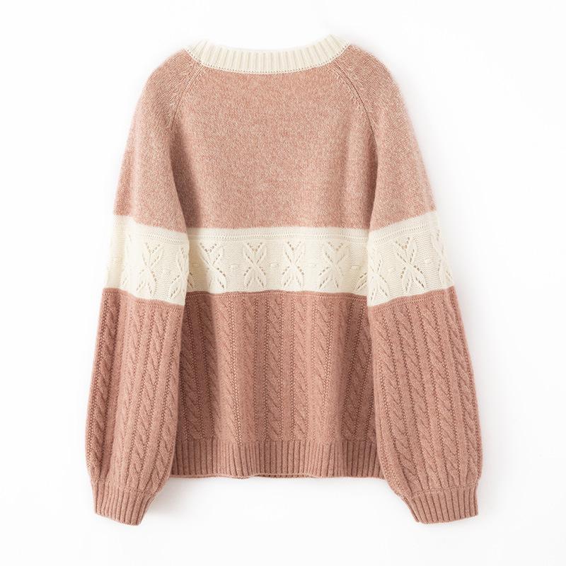 Autumn And Winter New Cashmere Sweater Women'S Clothing Loose Lazy Round Neck Pullover Warm Cashmere Knitted Sweater
