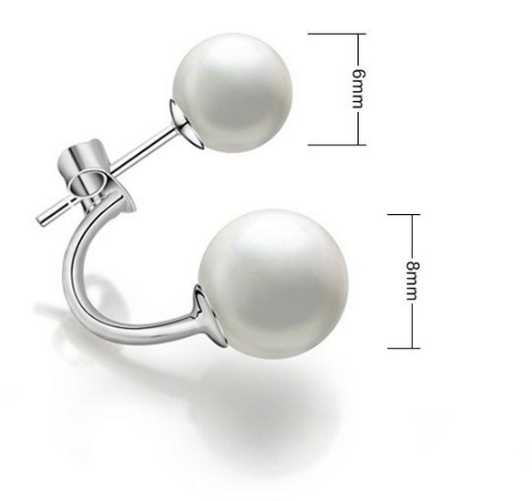 Double Layer Pearl Stud Earrings for Women - Trendy  Versatile Shell Design