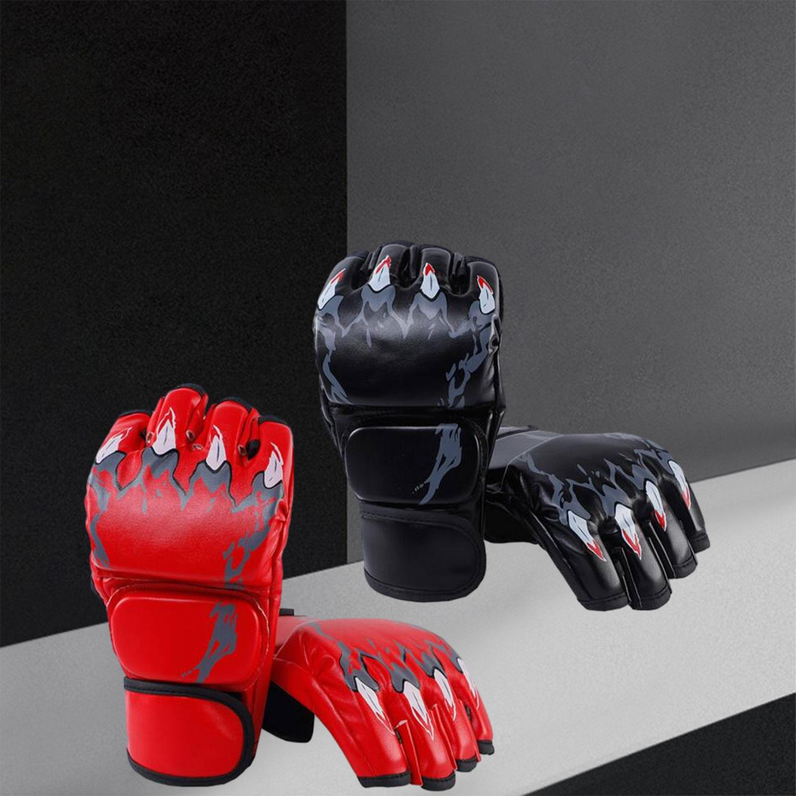 

2 пары боксерских перчаток для кикбоксинга для мужчин и женщин, профессиональные противоударные перчатки из искусственной кожи для спаррингов