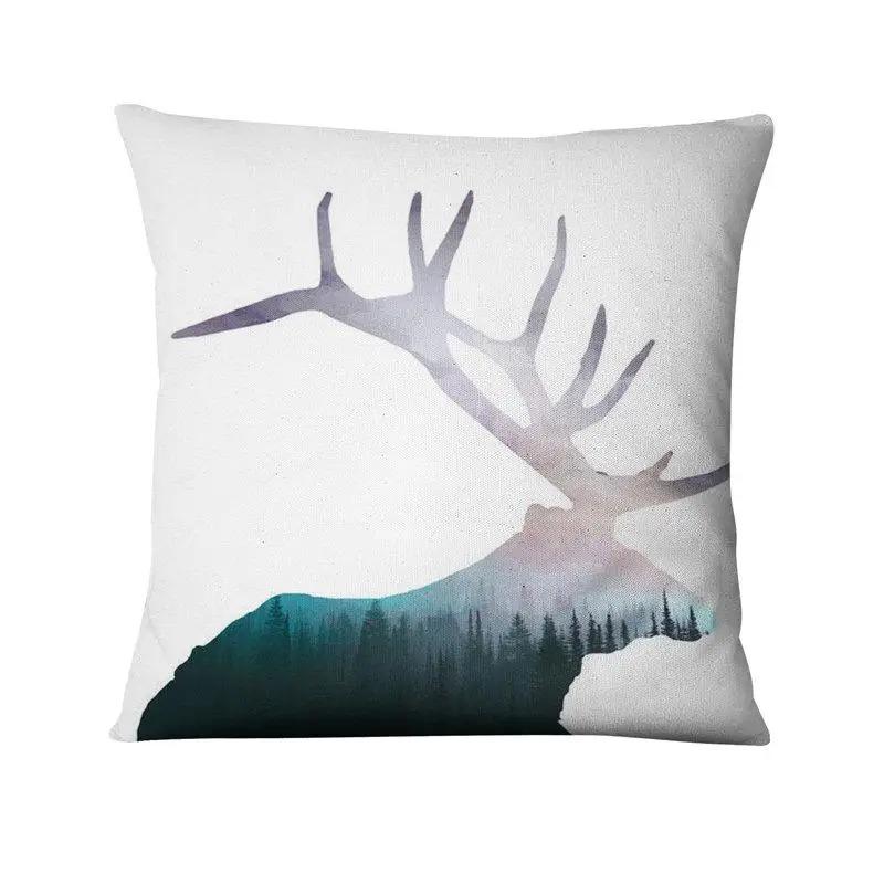Forest Deer Decorative Pillowcase Living Room Office Home Pillowcase Car Ornaments