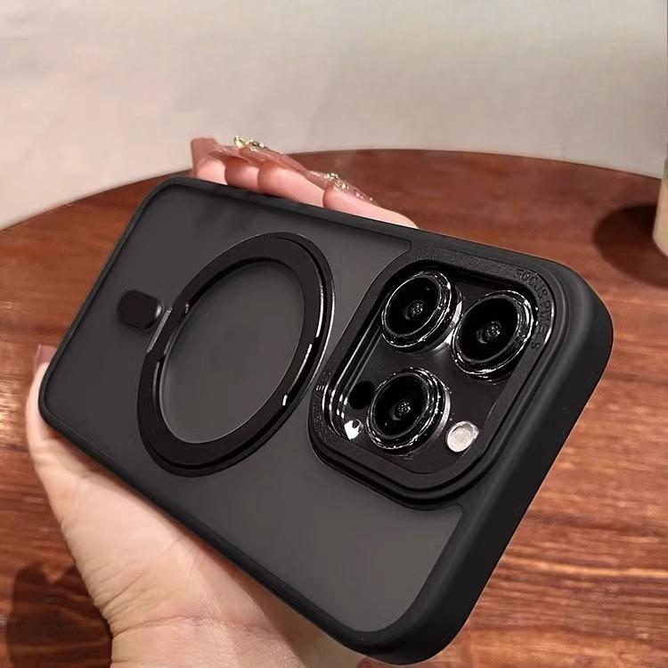 Applicable To Apple 16 Mobile Phone Case Magnetic Fulcrum Case IPhone 17 Promax Rotary Magsafe Stand 13pro