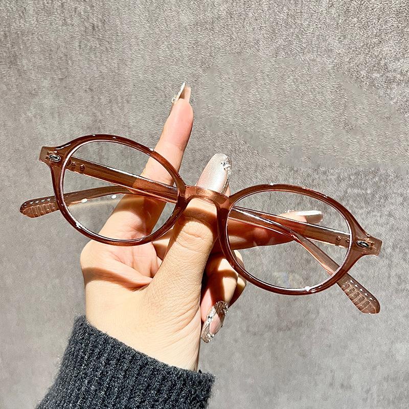 Monture de Lunettes d'Ordinateur Ovale Transparente Femmes Hommes Anti Lumière Bleue Lunettes Rondes Blocage Optique Spectacle Ellipse Lunettes