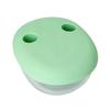 Snack Container with Finger Lid Double Finger Slots Portable Food Storage Cup for Travel Outdoor Green