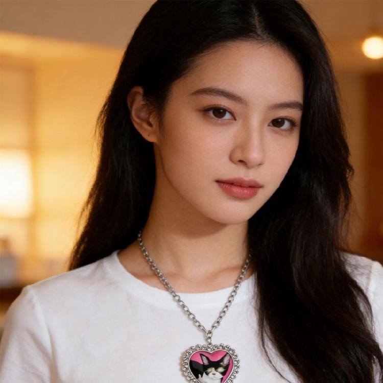 Fashionable 81Cm Long Necklace Designed With Cats And Dog Charm Great For Casual Outings