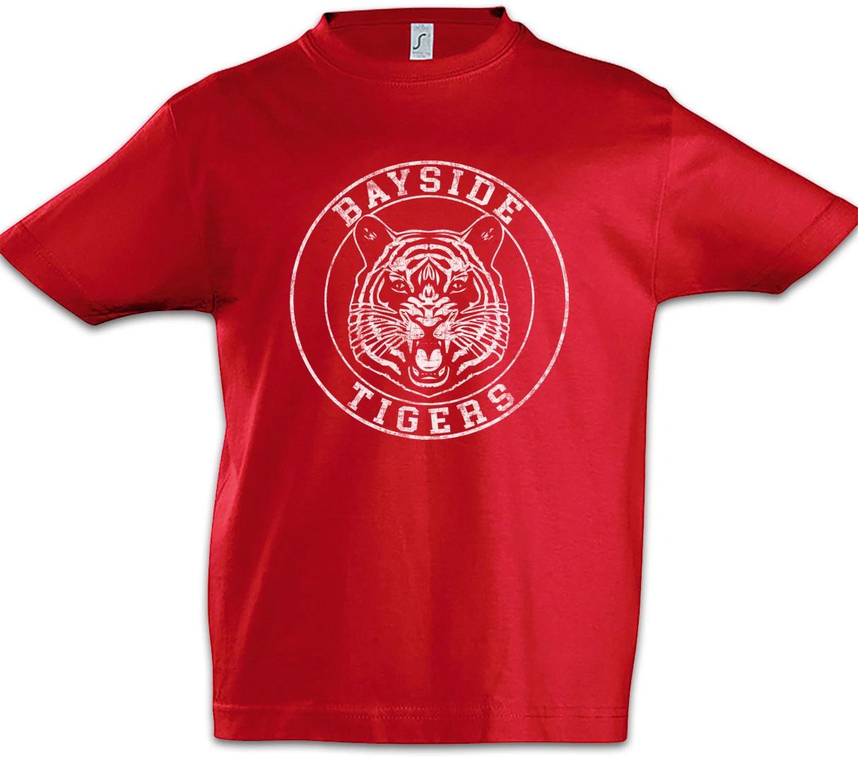 

Bayside Tigers Fighting Kids Boys T-Shirt Saved by the Team Logo Symbol Bell 150