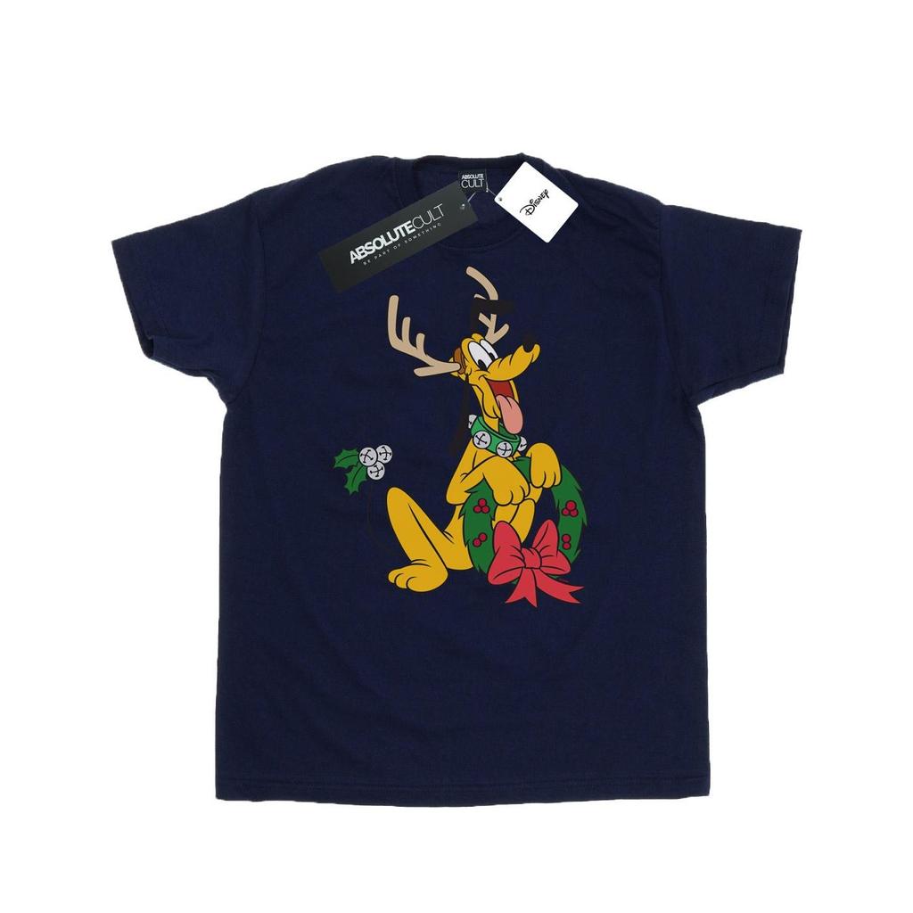 Disney Mens Pluto Christmas Reindeer T-Shirt