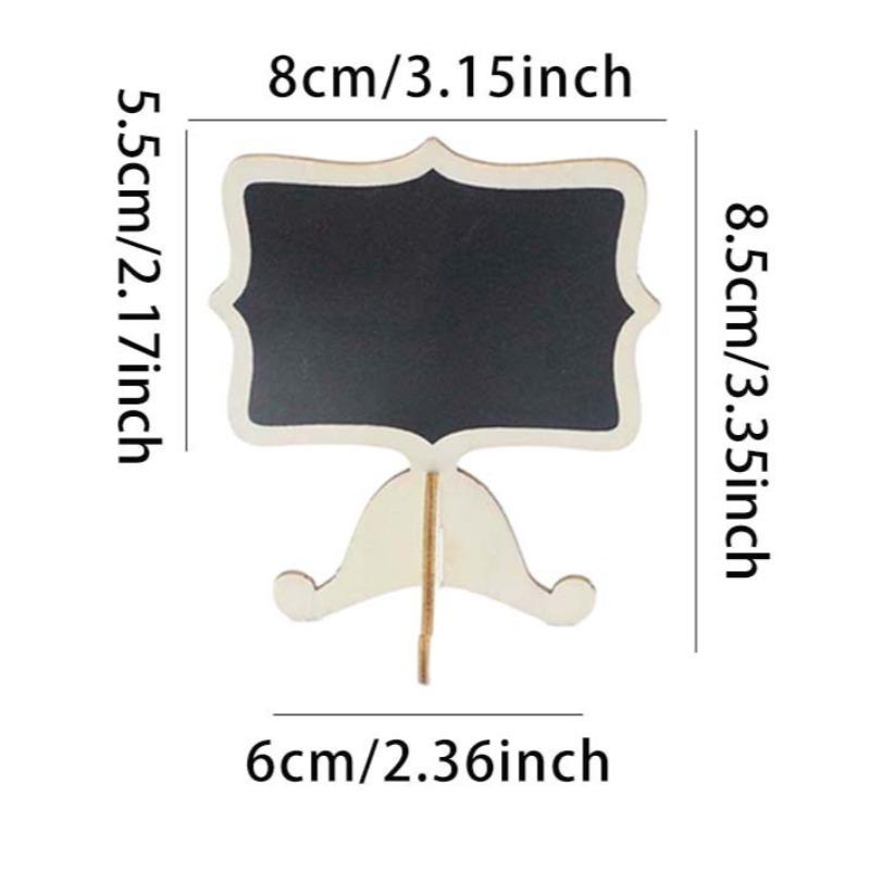 10Pcs Mini Vertical Wooden Blackboard Party and Wedding Desktop Message Board Festive Desktop Decoration Display Graffiti Board