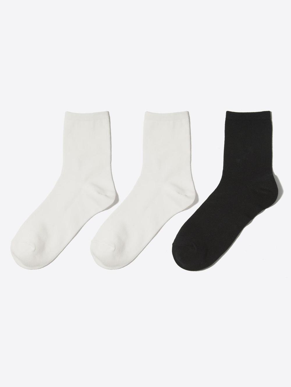 

[Standard] 3-Pack Plain Middle Socks HPAO3EA622