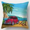 Summer Style Beach Pattern Home Decor Pillow Cover Living Room Sofa Polyester Cushion Cover with Zipper