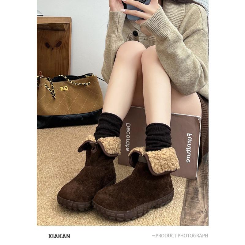 

Женские двусторонние легкие зимние утепленные флисовой подкладкой сноубутсы на массивной подошве, устойчивые к скольжению, повседневные спортивные хлопковые ботинки 40 кофейный