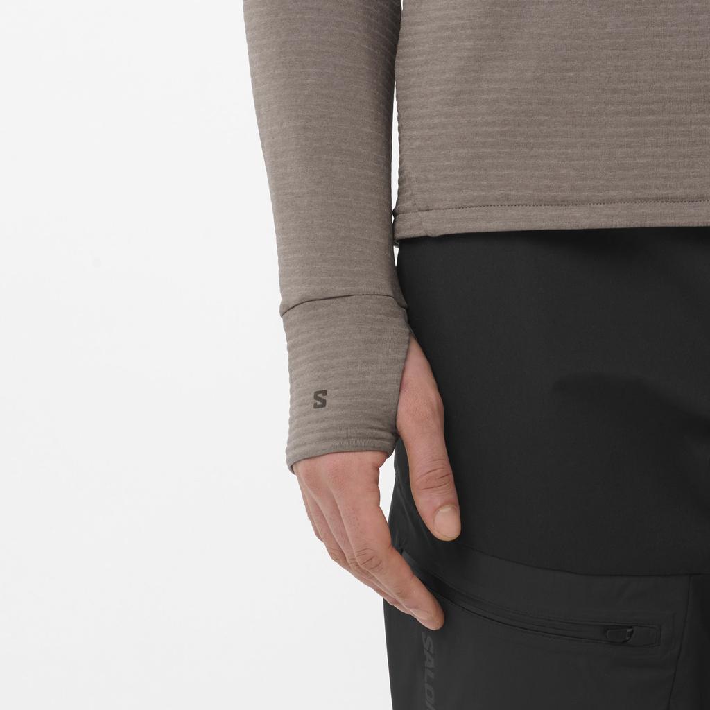 SALOMON Essential Lightwarm Comfortable Simple Versatile Crew Neck Sweatshirt Men Tops C26040