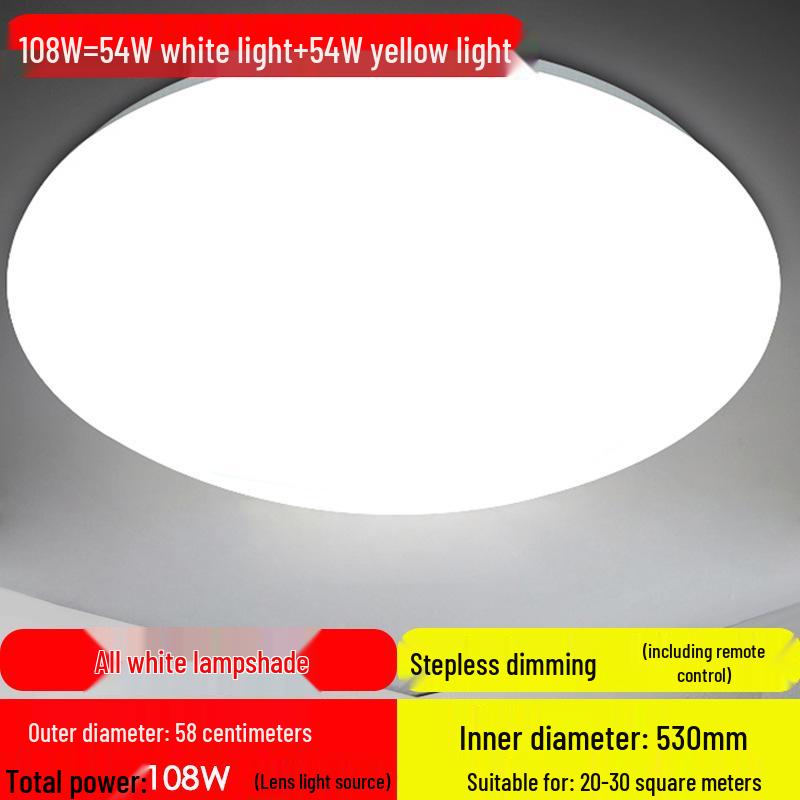 Super Bright LED Ceiling Light: Round Fixture for Living Room, Bedroom, Kitchen, Stairway, and Balcony