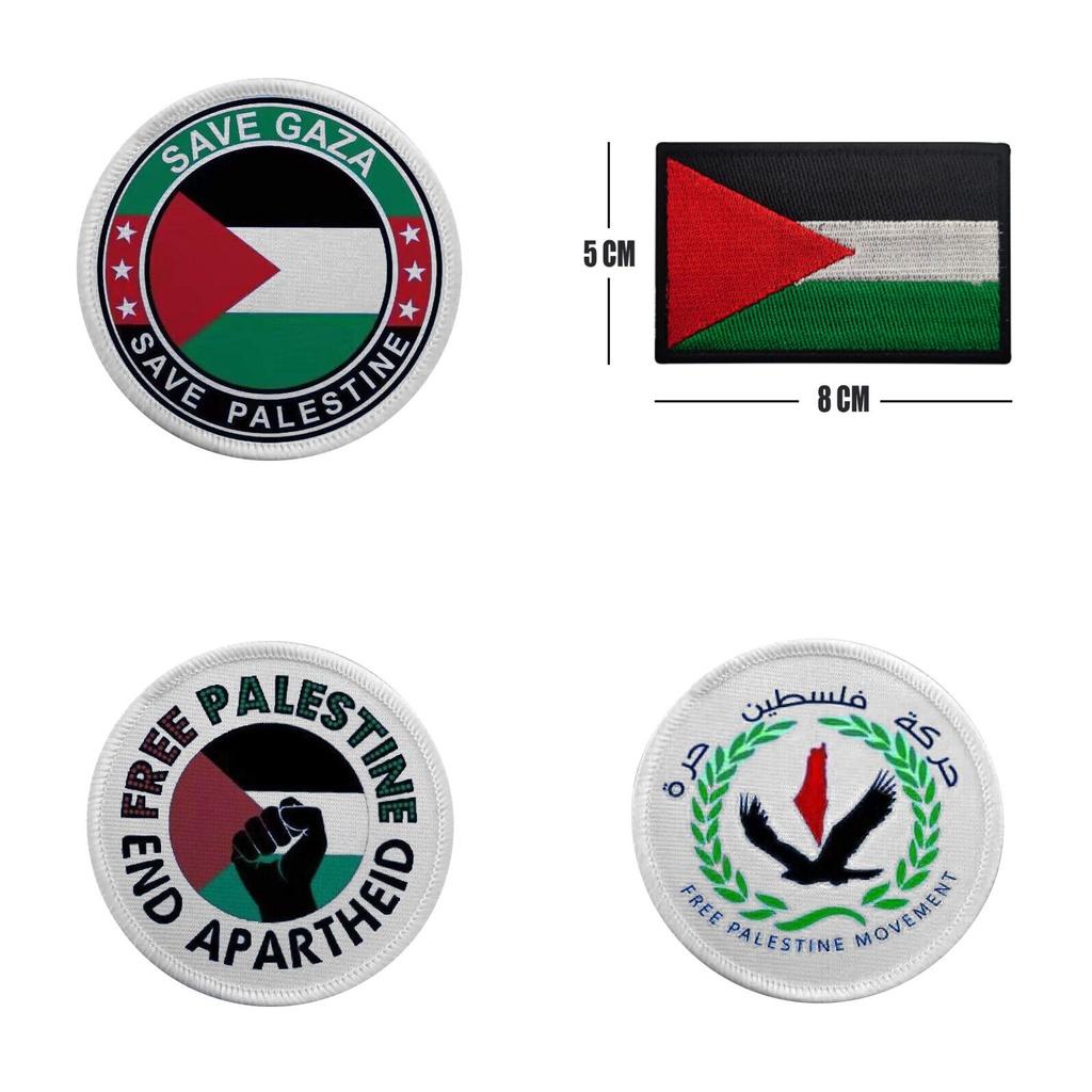 Medio Oriente Transfrontaliero Badge Palestinese Toppa da Braccio Accessori Bandiera Boxer Velcro Toppa da Zaino Ricamata Disponibile