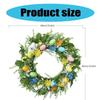 Beautiful Easters Eggs Wreath Colorful Artificial Flower Garlands Decoration for Spring Home Door and Porch Decors