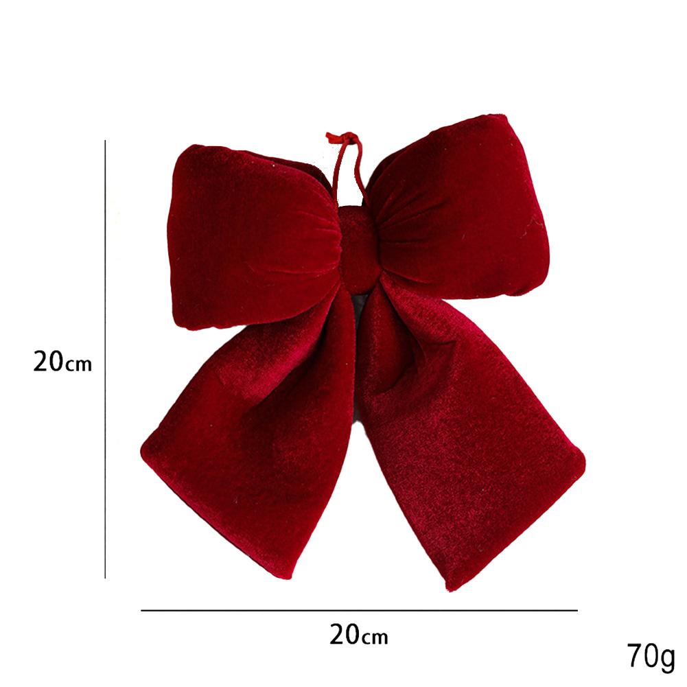 1pc Red Wreath Bows Small Xmas Decorative Ties Bow Ornaments For Home Party Christmas Bows Hanging Decorations
