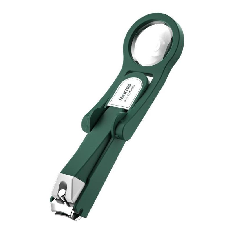 Multi-Functional Nail Clippers with Magnifying Glass - Anti-Splash, Innovative Design for Seniors