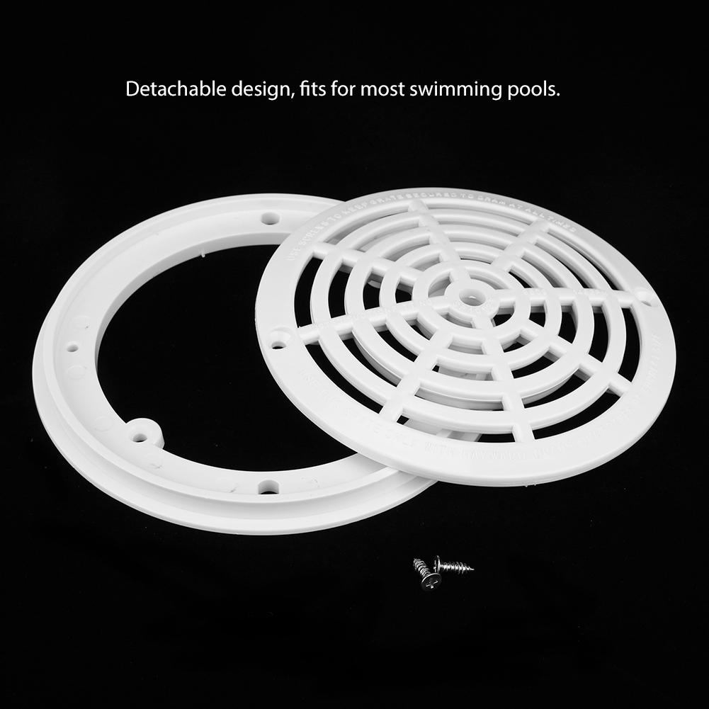 Plastic Pool Main Drain Cover with Screws Suit for Swimming Pools Replacement Accessary